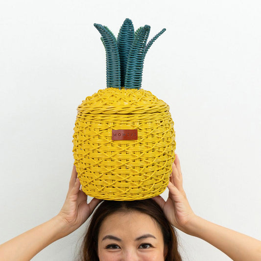 Pineapple Storage Basket Small - Yellow
