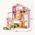 Load image into Gallery viewer, Tiny Land® Sweetwood Edge Dollhouse - Green & Pink