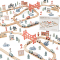 Load image into Gallery viewer, 100-Piece Wooden Train Set for Toddlers Ages 1+