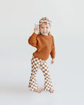 Load image into Gallery viewer, Checkered Flare Pants | Copper