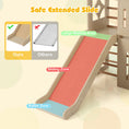 Load image into Gallery viewer, 8-in-1 Toddler Slide Wooden Indoor Playground with Climber and Chalkboard-Natural