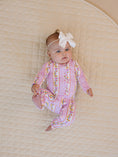 Load image into Gallery viewer, Bamboo Zip Romper | Gingham & Flowers