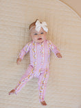 Load image into Gallery viewer, Bamboo Zip Romper | Gingham & Flowers