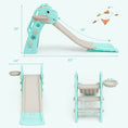 Load image into Gallery viewer, 3-in-1 Kids Slide Baby Play Climber Slide Set with Basketball Hoop