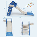 Load image into Gallery viewer, 3-in-1 Kids Slide Baby Play Climber Slide Set with Basketball Hoop