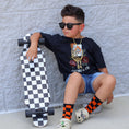 Load image into Gallery viewer, Orange and Black Check
