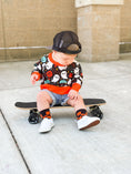Load image into Gallery viewer, Orange and Black Check