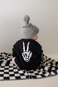 Load image into Gallery viewer, Sweatshirt Romper | Midnight Skelly