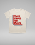 Load image into Gallery viewer, STARS STRIPES & SNACKS TEE - VINTAGE CREAM
