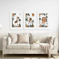Load image into Gallery viewer, Safari Animals Wall Art Set of 3 Prints for Nursery