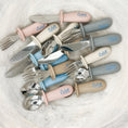 Load image into Gallery viewer, Silicone & Stainless Steel Toddler Utensil Set