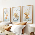 Load image into Gallery viewer, Set of 3 Teddy Bear with Balloon Print Decor Set