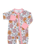 Load image into Gallery viewer, Bamboo Zip Romper | Retro Garden