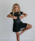 Load image into Gallery viewer, Black Sheer Skirted Leotard