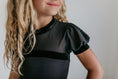 Load image into Gallery viewer, Black Sheer Skirted Leotard