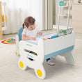Load image into Gallery viewer, Kids Drawing Table and Chair Set with Watercolor Pens and Blackboard Eraser