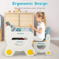 Load image into Gallery viewer, Kids Drawing Table and Chair Set with Watercolor Pens and Blackboard Eraser