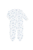 Load image into Gallery viewer, Blue London Toile Zipper Footie