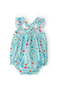 Load image into Gallery viewer, Bluebell Breeze Ruffle Cross Back Romper
