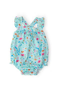Load image into Gallery viewer, Bluebell Breeze Ruffle Cross Back Romper