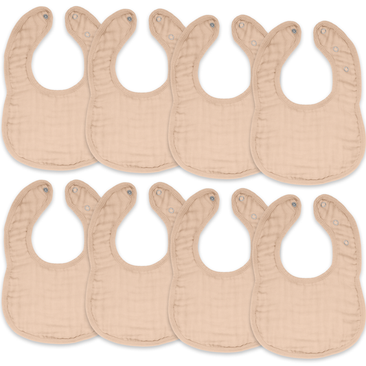 Muslin Bibs in Blush