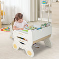 Load image into Gallery viewer, Kids Drawing Table and Chair Set with Watercolor Pens and Blackboard Eraser