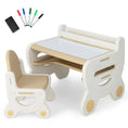 Load image into Gallery viewer, Kids Drawing Table and Chair Set with Watercolor Pens and Blackboard Eraser