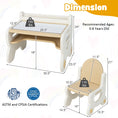 Load image into Gallery viewer, Kids Drawing Table and Chair Set with Watercolor Pens and Blackboard Eraser