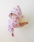Load image into Gallery viewer, Hooded Bubble Romper | Pink Bolts