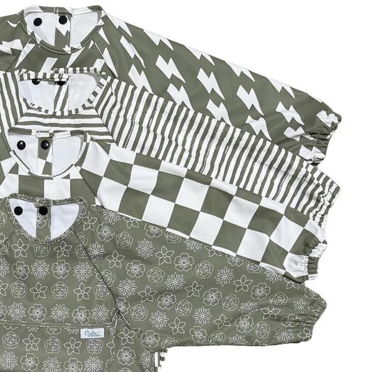 The Grayson Long Sleeve Bib - Brush Stripes