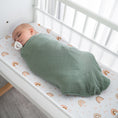 Load image into Gallery viewer, Muslin Swaddle Blankets in Wine, Neptune, Fern, Caramel, 4 Pack
