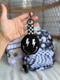 Load image into Gallery viewer, Black Smiley Keychain