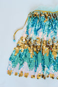 Load image into Gallery viewer, Blue Sequin Cape