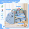 Load image into Gallery viewer, Car Themed Kids Toy Storage and Bookshelf
