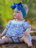 Load image into Gallery viewer, Fall Floral Smocked Girls Bloomer Set
