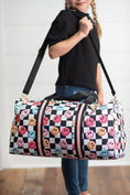 Load image into Gallery viewer, Girls Checkered Dance Bag, Travel Bag, Duffel Bag