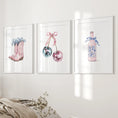 Load image into Gallery viewer, Cherries Disco Ball Preppy Pink Wall Art Prints