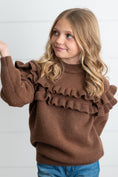Load image into Gallery viewer, Chocolate Ruffle Sweater