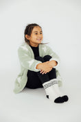 Load image into Gallery viewer, Sage/Coconut Star Cozy Cardigan