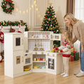 Load image into Gallery viewer, Corner Kids Play Kitchen with Stoves with Lights and Sounds-Beige