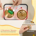 Load image into Gallery viewer, Corner Kids Play Kitchen with Stoves with Lights and Sounds-Beige
