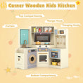Load image into Gallery viewer, Corner Kitchen Toys with Lights and Sounds with Pull-out Trash Can and Stoves