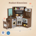 Load image into Gallery viewer, Corner Kitchen Toys with Lights and Sounds with Pull-out Trash Can and Stoves