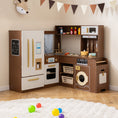 Load image into Gallery viewer, Corner Play Kitchen with Lights and Sounds for Ages 3+