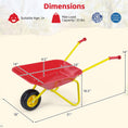 Load image into Gallery viewer, Costzon Kids Wheelbarrow with All-Terrain Wheels-Red