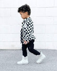 Load image into Gallery viewer, Cotton Shacket | Smiley Checkered Black