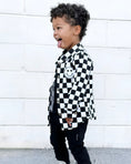 Load image into Gallery viewer, Cotton Shacket | Smiley Checkered Black