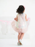 Load image into Gallery viewer, Iridescent Sequin Bow Ruffle Tulle Girls Dress