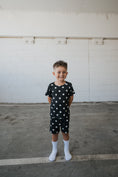 Load image into Gallery viewer, Bamboo Short Set | B&W Polka Dot