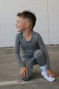 Load image into Gallery viewer, Bamboo Two Piece Pajamas | Black Gingham